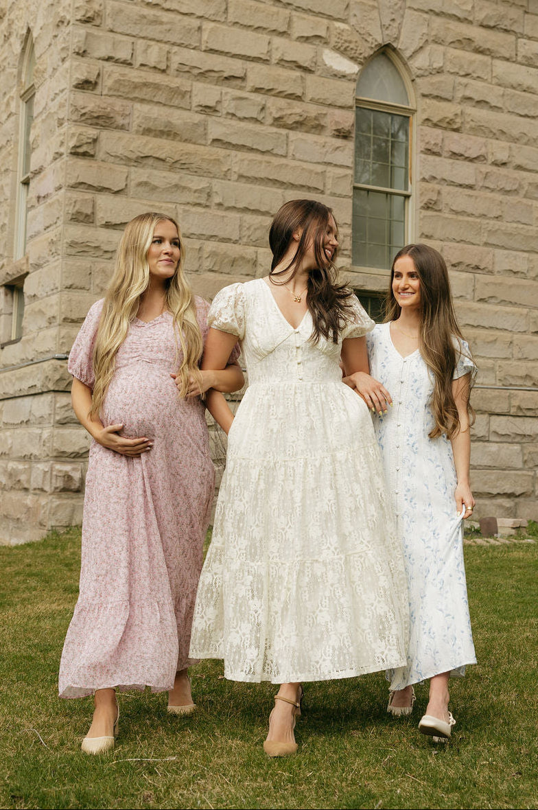 green and white mini dress Floral Sophie | XS-3XL | Perfect for Bridal Showers & Summer Days Size:XL (UK16/ EU44 /US14) shes finished with twist DSNW Pastel Yellow Bridesmaid Dresses