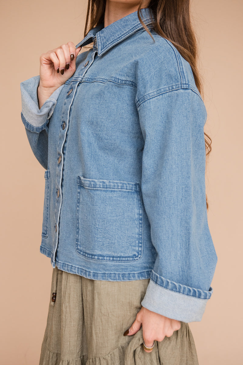 Kendra Jacket-Denim – Love Olive Co