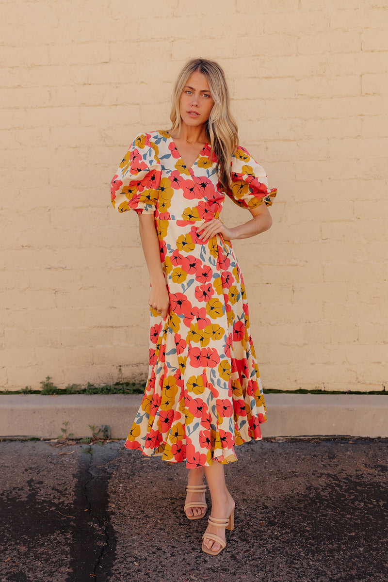 Kristina DressCoral/Mustard Love Olive Co