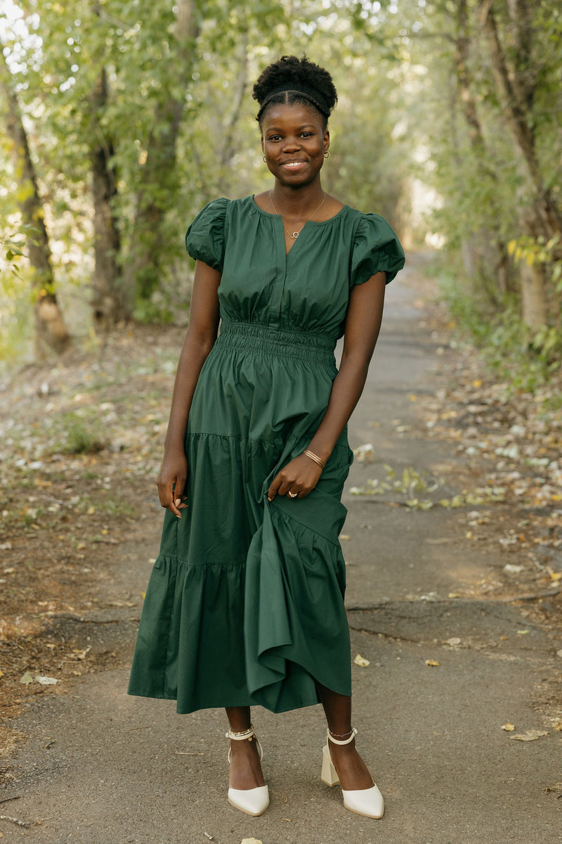 green emerald velvet dress Amoris T703 Elegant A-Line Chiffon Gown Emerald / 2XL main image 0