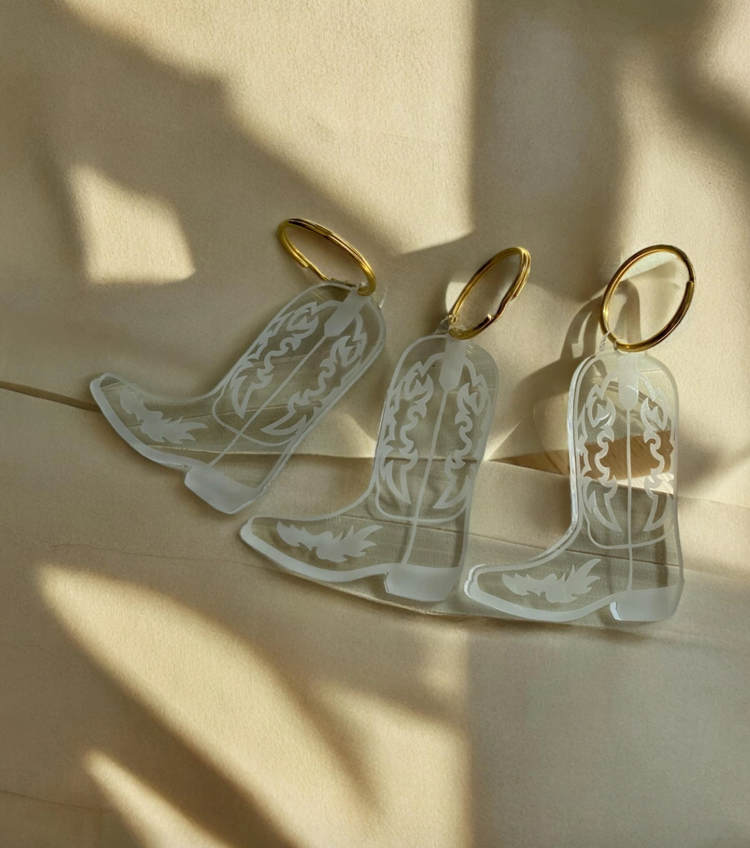 Cowboy Boot Keychain-Translucent - Love Olive Co