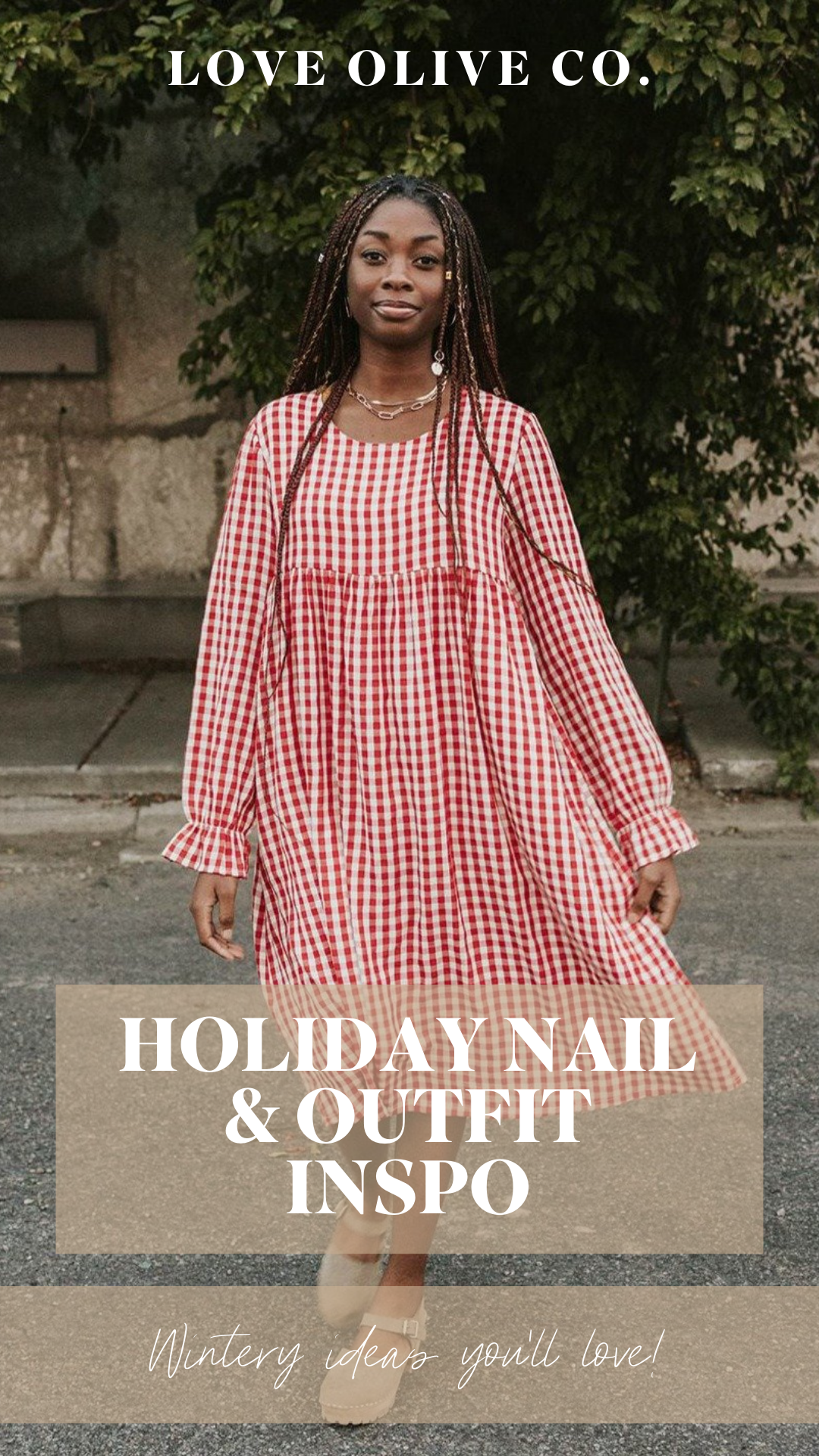 holiday nail & outfit inspo you'll love. www.loveoliveco.com