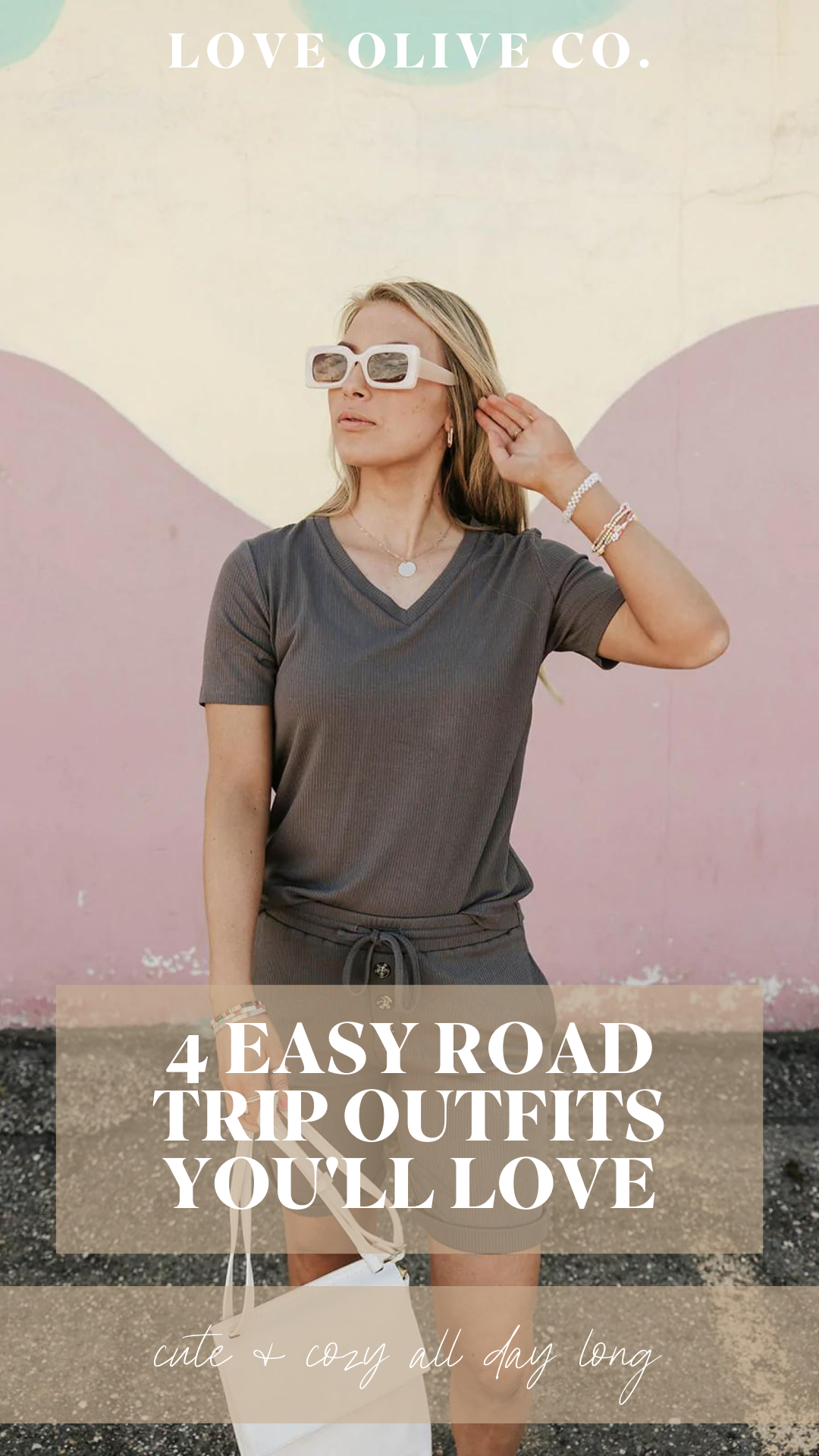 4 easy road trip outfits you'll love. www.loveoliveco.com