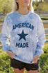 In Amerika hergestellter Pullover - Hellblau