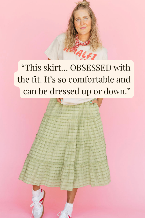 Emerson Midi Skirt-Green