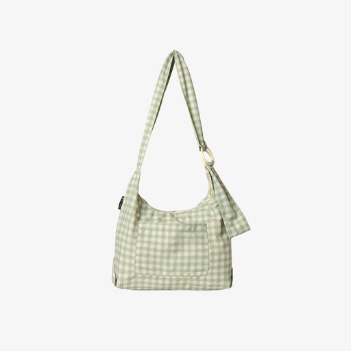 Thread Mini Slouchy Bag-Green Gingham