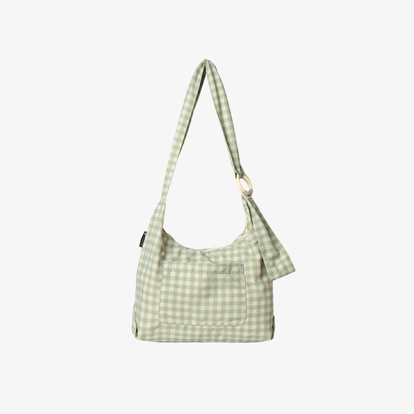 Thread Mini Slouchy Bag-Green Gingham