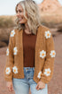 Bloom For You Cardigan-Camel