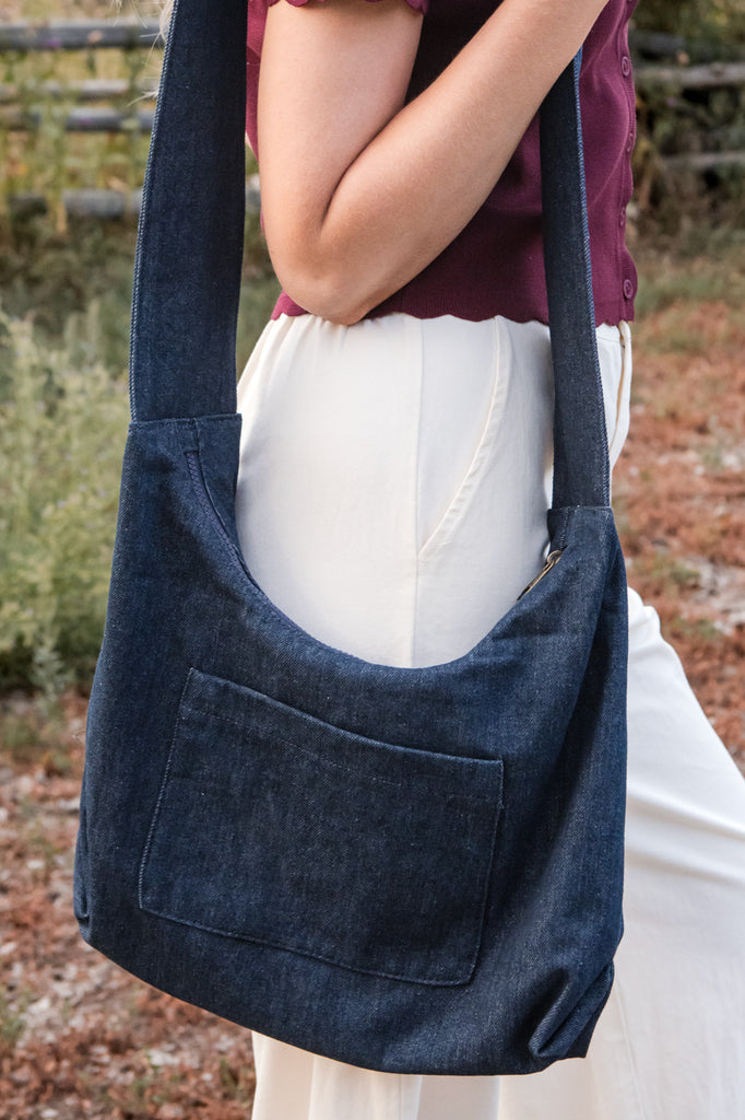Thread Mini Slouchy Bag-Denim