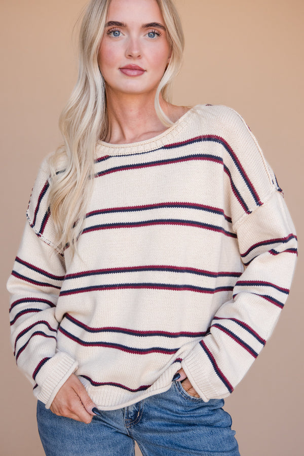 Ruthie Sweater-Beige Multi