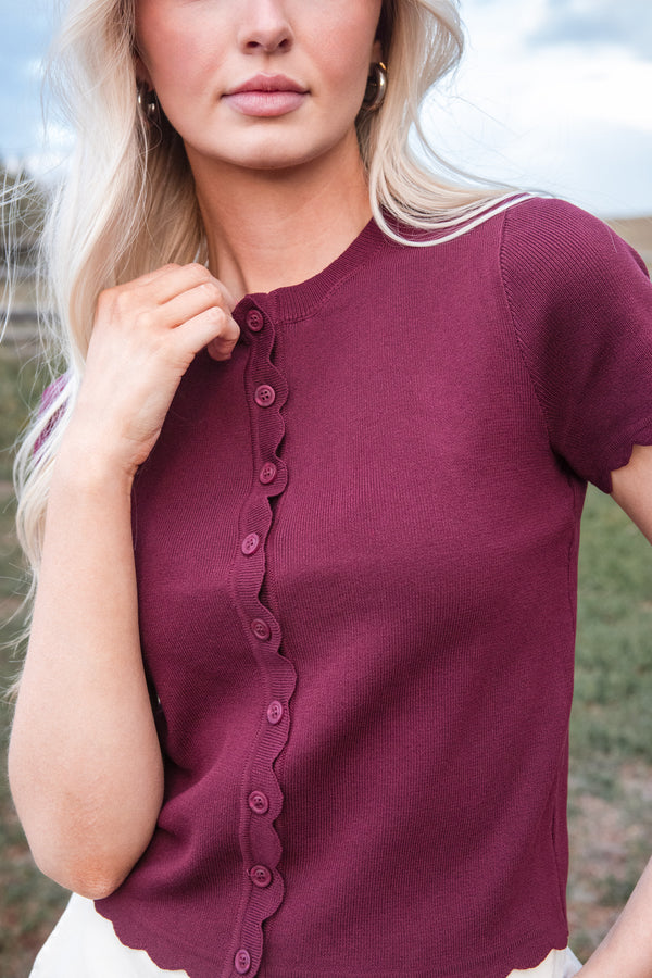 Sloane Top-Burgundy