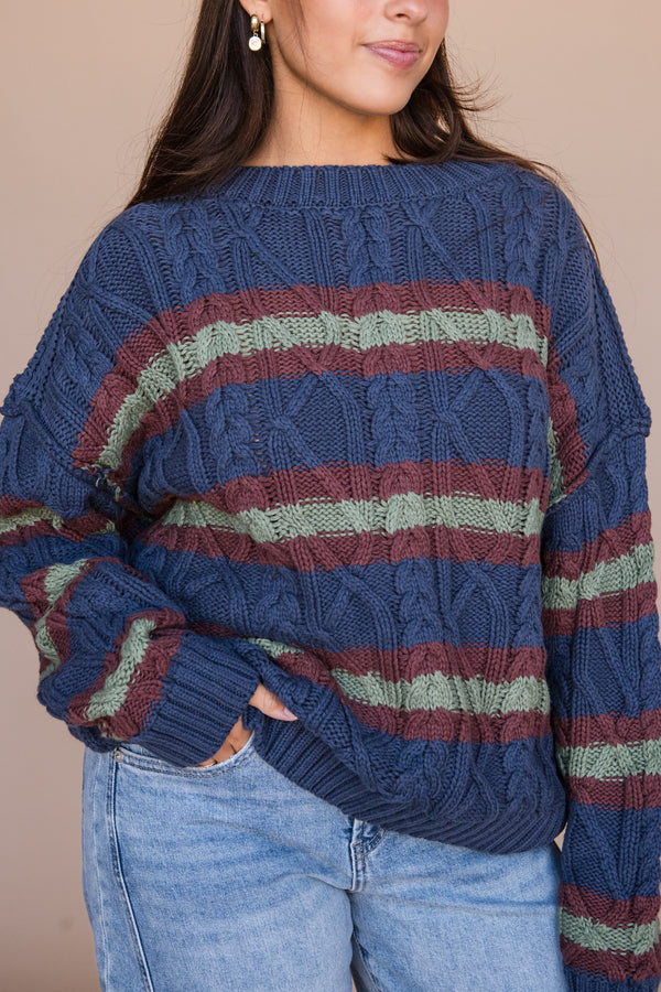 Natalie Sweater-Navy Multi