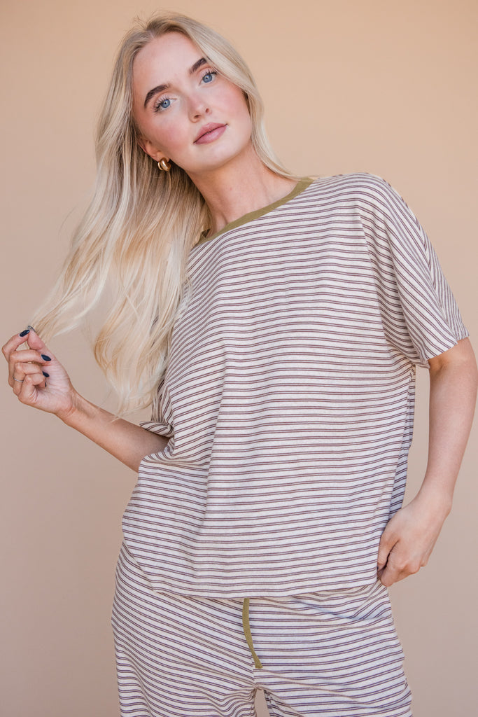 Reese Top-Oatmeal Stripe