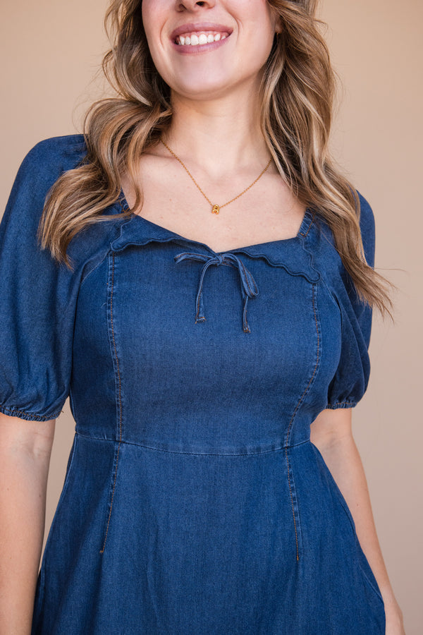 Clinton Dress-Chambray