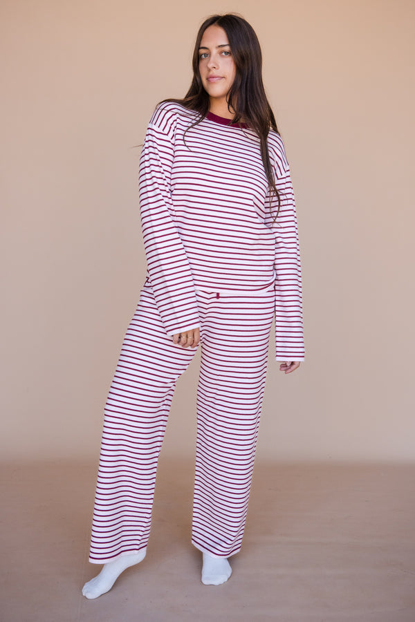 Barrett Top-Burgundy/Pink