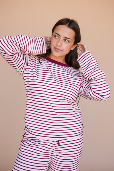 Barrett Top-Burgundy/Pink