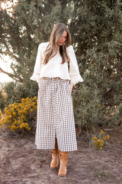 Ricky Skirt-Brown Plaid