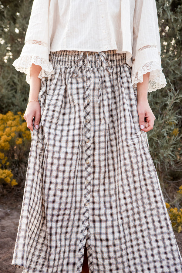 Ricky Skirt-Brown Plaid