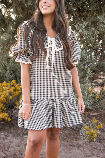 Odessa Dress-Brown Plaid