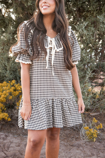 Odessa Dress-Brown Plaid