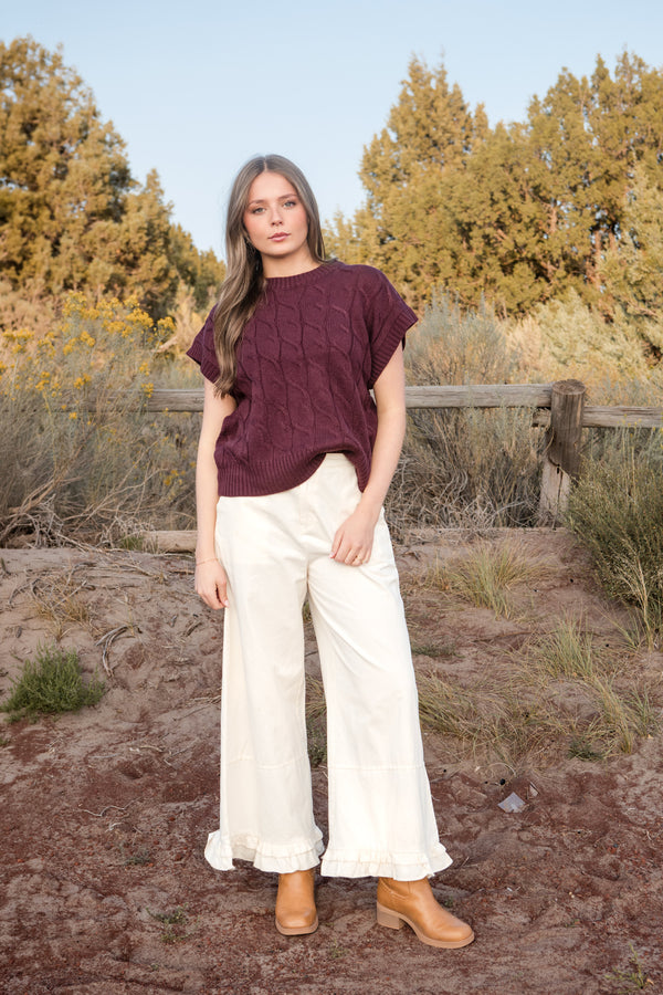 Jackie Top-Burgundy
