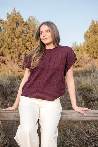 Jackie Top-Burgundy