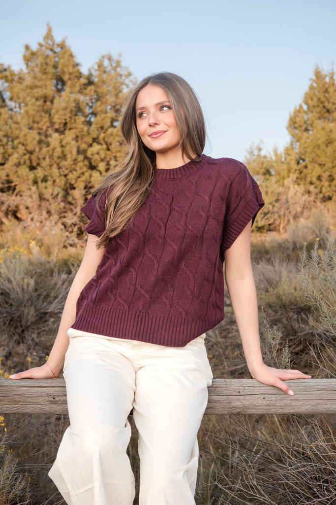 Jackie Top-Burgundy