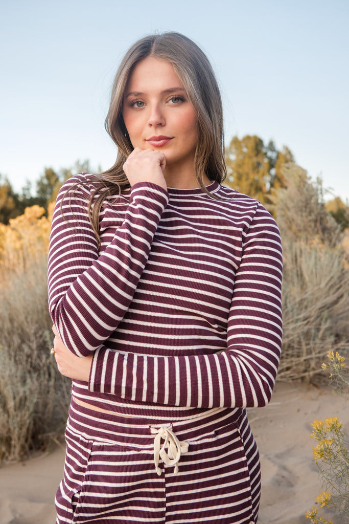 Regina Top-Berry Stripe