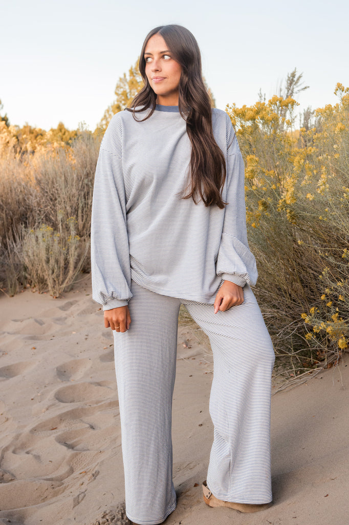 Olivia Pullover-Blue Stripe