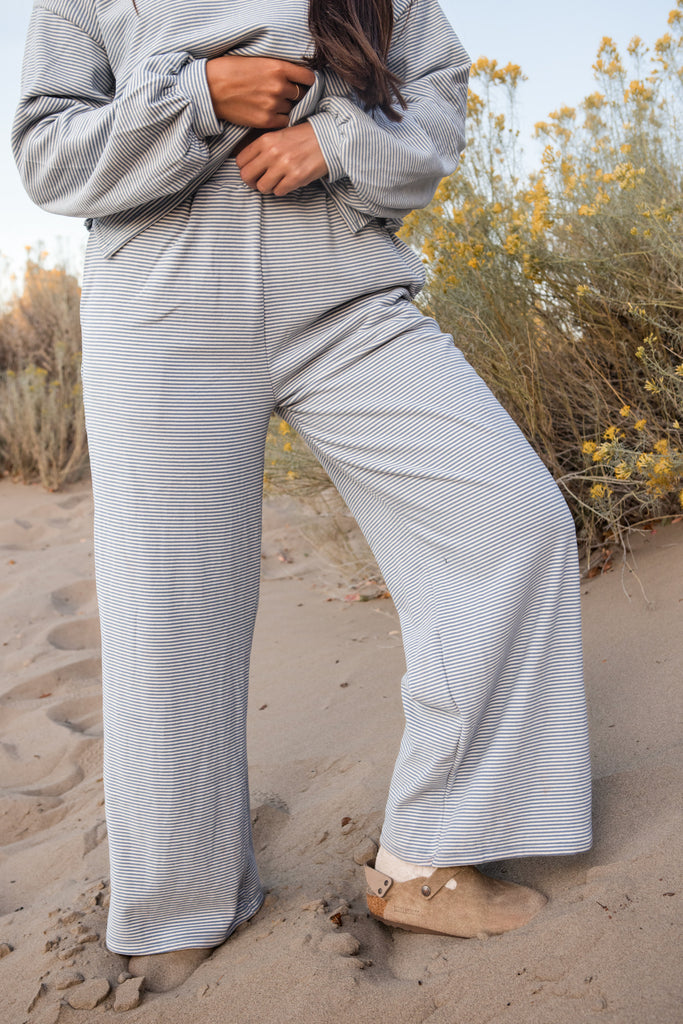 Olivia Pants-Blue Stripe
