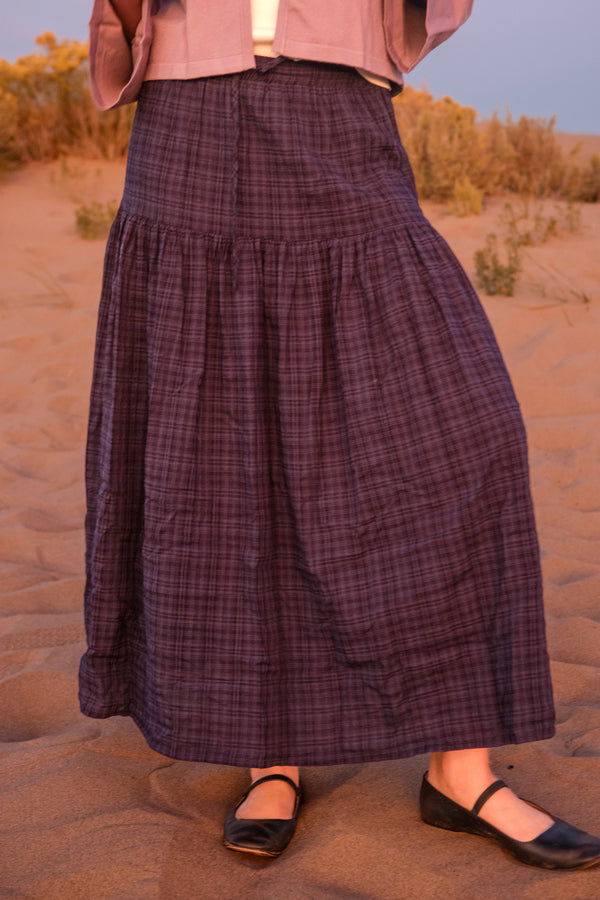 Connor Skirt-Navy Plaid