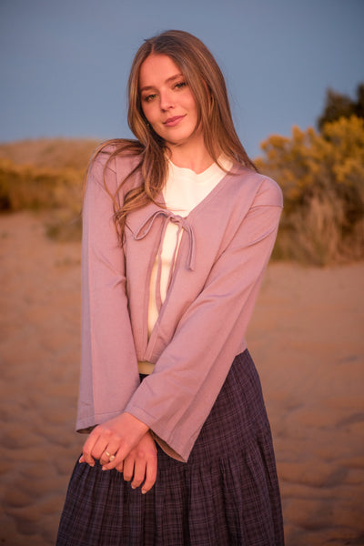 Clover Cardigan-Lilac