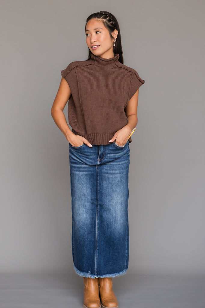 Teressa Denim Skirt-Dark