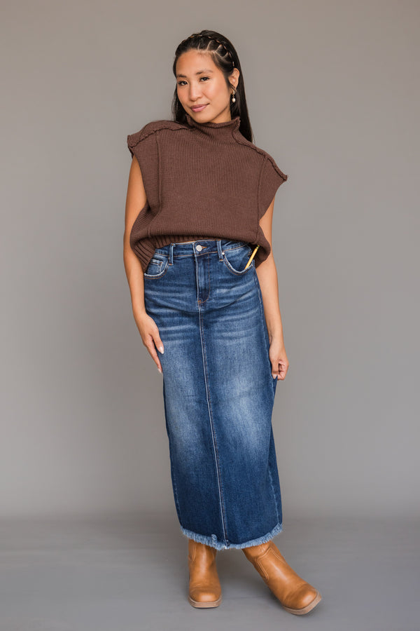 Teressa Denim Skirt-Dark