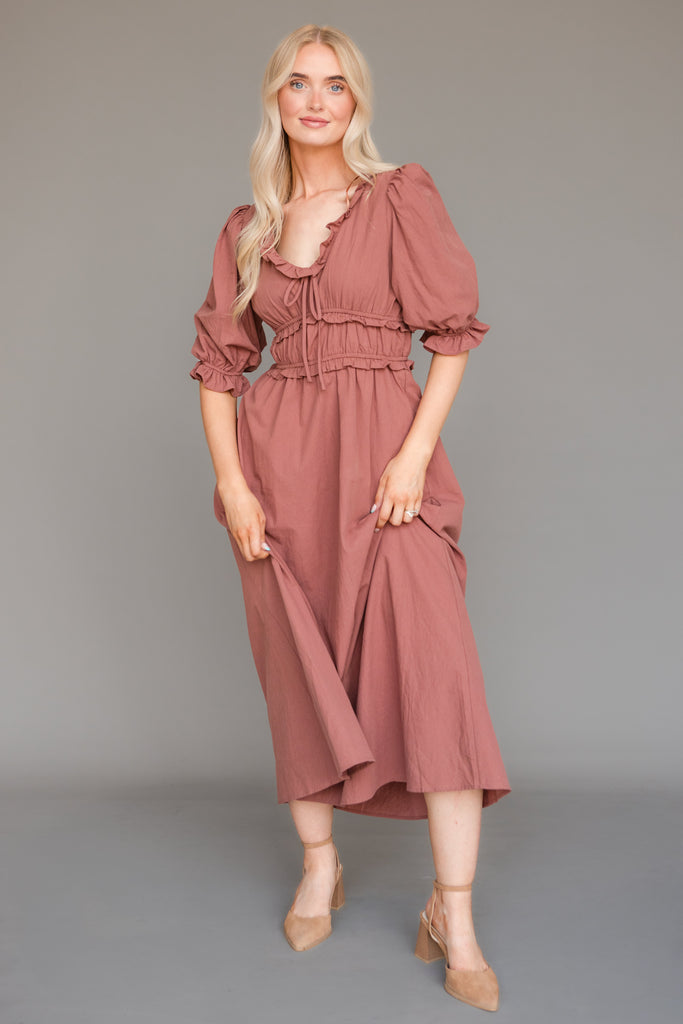 Terry Dress-Dusty Rose
