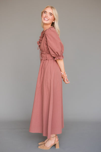 Terry Dress-Dusty Rose