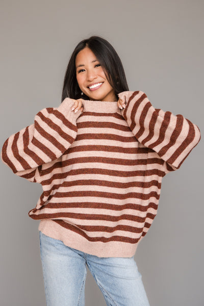 Molly Sweater-Pink/Russet