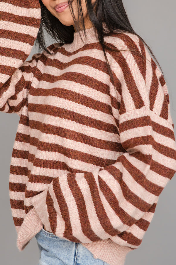 Molly Sweater-Pink/Russet
