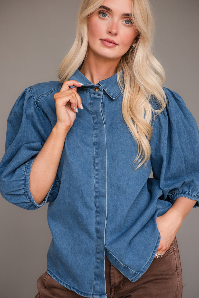 Gianna Top-Denim
