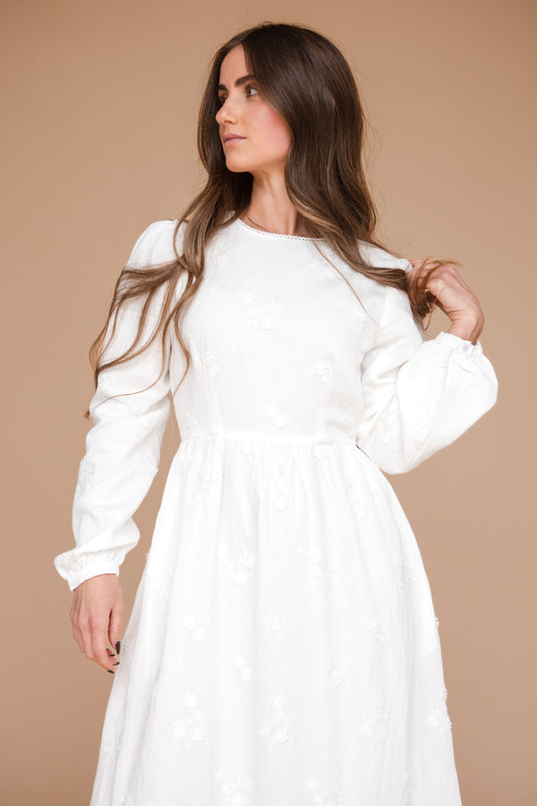 Lydia Dress-White
