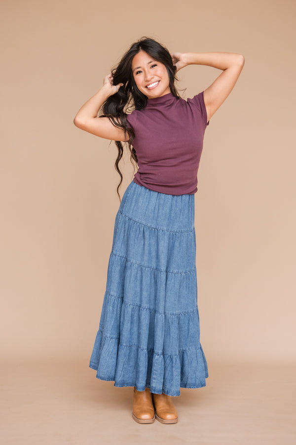Nessa Skirt-Chambray