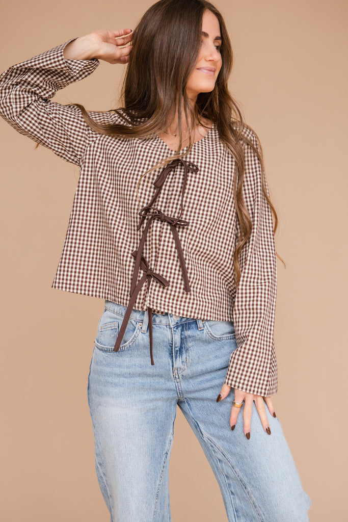 Rue Top-Brown Gingham