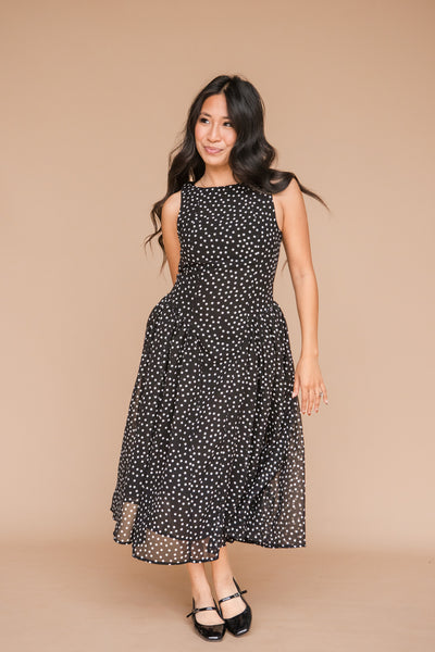 Montana Dress-Black Polka Dot