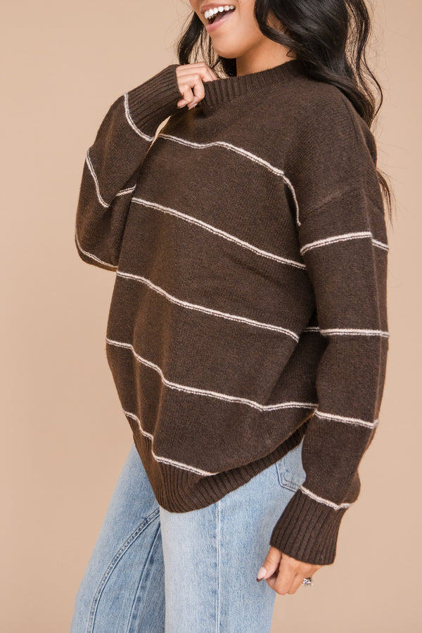 Trina Sweater-Chocolate