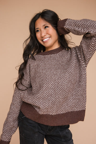 Dexter Sweater-Brown/Taupe