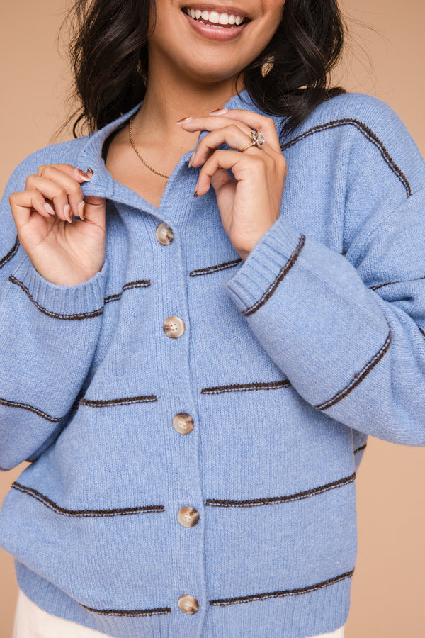 Lissa Cardigan-Dusty Blue