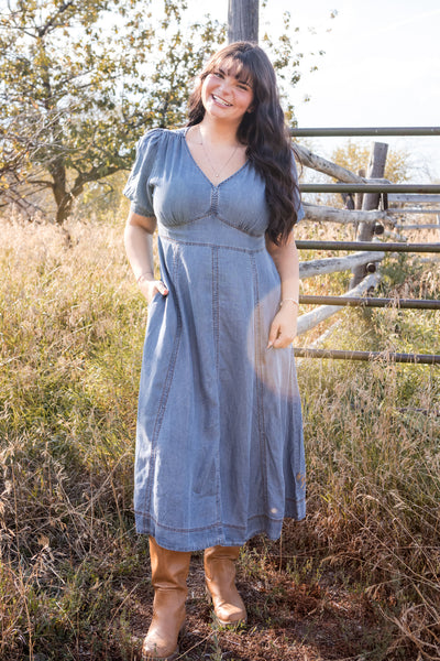 Ellison Dress-Washed Denim