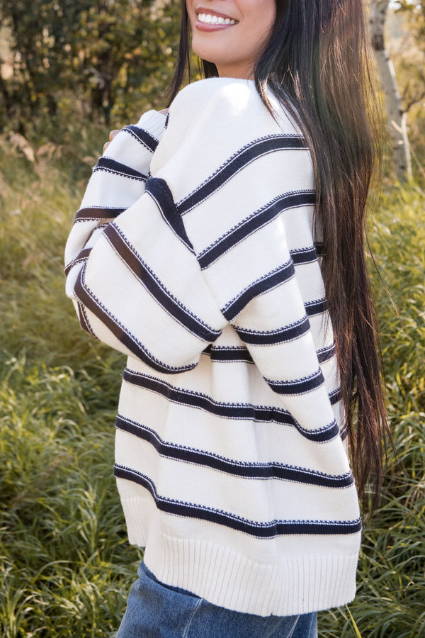 Marnie Sweater-Ivory/Navy