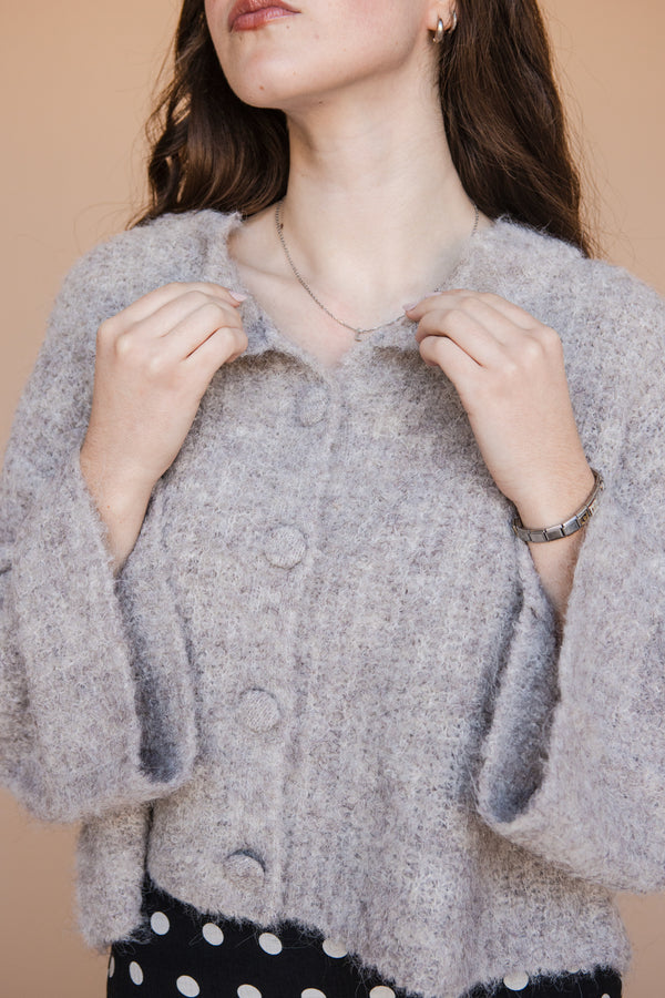 Kalli Cardigan-Warm Grey
