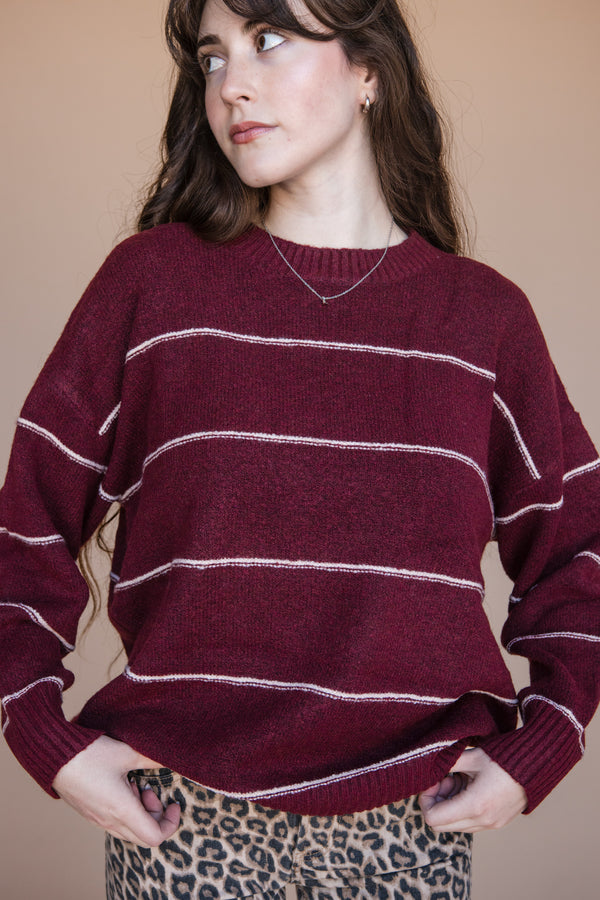 Trina Sweater-Maroon